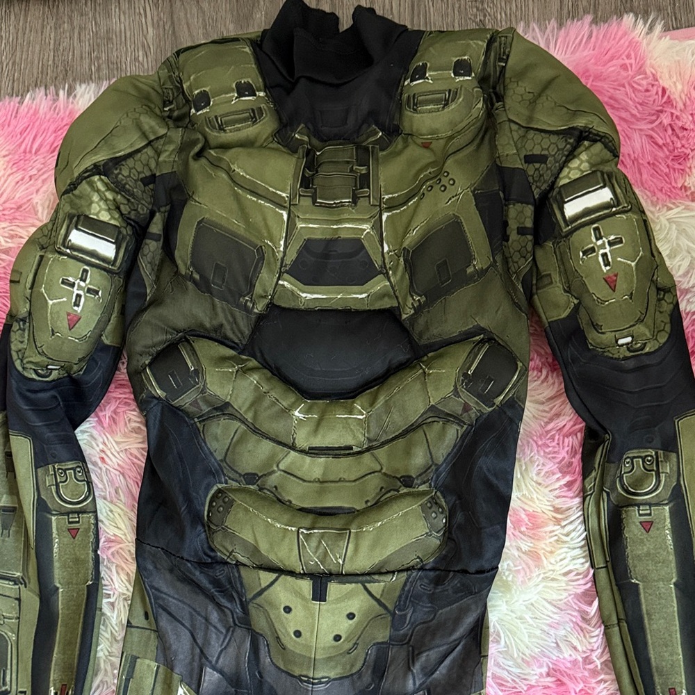 Kids Superhero Costume in Green and Black - Picture 2 of 5